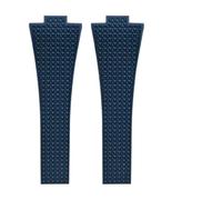 POYNMRE CTS Rubber Strap Compatible With TISSOT PRX Powermatic 35mm 40mm Watches 11mm 12mm Quick Release Spring Buckle Navy Black FKM Watch Bands(Navy,12MM_SILVER BUCKLE)