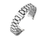 POYNMRE Curved End Stainless Steel Watchband Compatible With Tissot 1853 Couturier T035 14/16/17/18/22/24mm Watch Band Women Men's Strap Bracelet(Silvery-Curved,22mm)