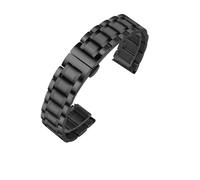 POYNMRE Curved End Stainless Steel Watchband Compatible With Tissot 1853 Couturier T035 14/16/17/18/22/24mm Watch Band Women Men's Strap Bracelet(Black-Flat,16mm)