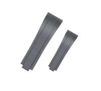 POYNMRE Curved Rubber Watchband Soft Silicone Strap Compatible With Rolex Compatible With Oysterflex Men Women Sport Bracelet Folding Buckle Wristbelt Band 20mm(Grey)