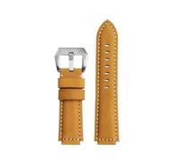 POYNMRE DW-H5600 Cowhide Watch Strap Steel Bezel Case Compatible With Casio G-SHOCK Dw-h5600mb Small Block Retro Leather Men Watchband Accessories(Khaki silver pin)