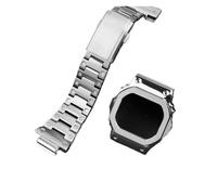 POYNMRE DW5600 Mod Kit Compatible With Casio 3229 DW-5600 5610 Case+strap Metal Modification For Men GW-M5610 GW-B5600 Stainless Steel Band(Silver case-strap,5610mm)
