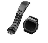 POYNMRE DW5600 Mod Kit Compatible With Casio 3229 DW-5600 5610 Case+strap Metal Modification For Men GW-M5610 GW-B5600 Stainless Steel Band(Black case-strap,5610mm)
