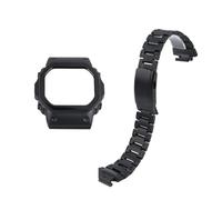 POYNMRE DW5600 Mod Kit Lightweight Titanium Alloy Watch Case Strap Compatible With Casio 3299 GW-B5600 GW-M5610 Metal Bezel Band With Tools(Black Strap Case,GWM-5610mm)