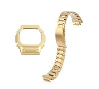 POYNMRE DW5600 Mod Kit Lightweight Titanium Alloy Watch Case Strap Compatible With Casio 3299 GW-B5600 GW-M5610 Metal Bezel Band With Tools(Gold Strap Case,GWM-5610mm)