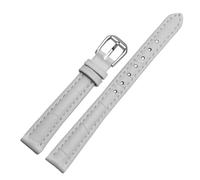 POYNMRE First Layer Calfskin Strap Compatible With Female Small Wrist Watchband Cow Genuine Leather Multicolor Bands 10mm 12mm 14mm Bracelet(White,14mm RG clasp)