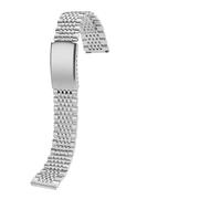 POYNMRE For Any Curved End 20mm 22mm Watch Band Metal Polished Matte Strap Compatible With Omega Seamaster Rolex Stainless Steel Men Arc(Steel Matte-With arc,Width 22mm)