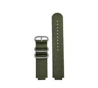 POYNMRE GBA-800 Nylon Watchband Compatible With Casio G-Shock GBA-800-1A GMA-B800 GA800 GA810 GA110 GBD-800 Modified 16mm Sport Watch Strap Bracelet(Army green silver)