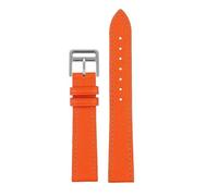 POYNMRE Genuine Leather Strap Of The Watch Is Suitable Compatible With Hermes 14mm 16mm 18mm Fashionable Comfortable Soft Cowhide Bracelet(Orange Silver,20mm)