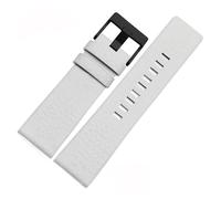 POYNMRE Genuine Leather Watchband Watch Belt Compatible With Die-sel Strap DZ1657 DZ1405 DZ1206 DZ4323 DZ7313 DZ7257 Male 24mm 26mm 28mm Black Brown(White-black,27mm)