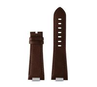 POYNMRE Genuine Leather Watchband With Steel End Link Compatible With Tissot PRX Series Watch Band T137.407/410 Super Player Strap Bracelet Blue(BLACK GRAY)