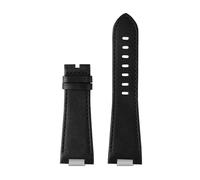 POYNMRE Genuine Leather Watchband With Steel End Link Compatible With Tissot PRX Series Watch Band T137.407/410 Super Player Strap Bracelet Blue(BLUE WHITE)