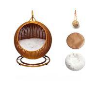 POYNMRE Handmade Rattan Cat Nest, Rattan Cat Nest And Cat Cage Washable Cat Hanging Basket Universal Dog Sleeping Basket For All Seasons Breathable Pet Bed(Brown)