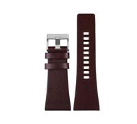 POYNMRE Leather Wrist Band Compatible With Diesel DZ7406 DZ7408 DZ4280 DZ4343 Watch Strap 22mm 24mm 26mm 28mm 30mm 32mm 34mm Men's Bracelet(Brown silver clasp,24mm)