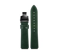 POYNMRE New Retro Genuine Leather Watchband Compatible With Casio A158W/A168/f91w/AE-1200WHD/A158/A159/A16 Vintage Watch Bracelet Strap(Green-black B)