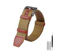 POYNMRE Nylon Watchband Compatible With HAMILTON Khaki Field H69439931 H69439411 Seiko T-imex Wristband(Khaki black clasp,20mm)