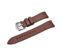 POYNMRE Premium-Grade Fluorine Rubber Watch Strap Quick Release FKM Watchband 18-19-20-21-22-23-24mm Compatible With Each Diving Watches Band(Brown Silver,20mm)