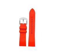 POYNMRE Quick Release Wrist Band Compatible With Casio PROTREK Watchband PRW-60 PRW-30 PRW-50 PRW-70YT Fluorine Rubber Sports Men's Watch Strap 23mm(Red-Silver Buckle)