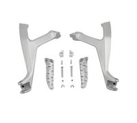POYNMRE Rear Passenger Foot Pegs Rest Bracket Compatible With Ducati 899 959 1199 1299 Panigale V2 Motorcycle Pedals(Silver)