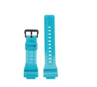 POYNMRE Silicone Watch Strap Compatible With Casio Small Square DW-291H DW-290 W-218H/219H A158 Modified Men Rubber Wrist Band Bracelet 18mm(Blue glossy model)