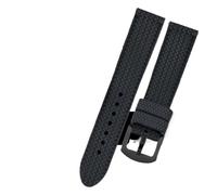 POYNMRE Silicone Watch Strap Compatible With Chopin Classic Racing 168511 Compatible With Casio Men's Outdoor Sports Bracelet 23mm(Black black,24mm)