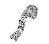 POYNMRE Solid Stainless Steel Strap 22mm 24mm Bracelet Watch Compatible With Tag Heuer Calera Series Accessories Band Silver(Silver,22mm)