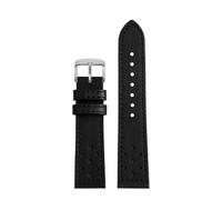 POYNMRE Suitable Compatible With Breitling SA Italian Top Leather Watch Belt TOP TIME Co-branding Series Vintage Men's 20mm(Black silver A)