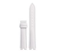 POYNMRE Suitable Compatible With Versace PALAZZO Watch Strap Medusa VECQ00218 518 318 Notched Genuine Leather Band Women 18mm(White-No buckle)