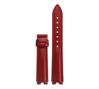 POYNMRE Suitable Compatible With Versace PALAZZO Watch Strap Medusa VECQ00218 518 318 Notched Genuine Leather Band Women 18mm(Red-No buckle)