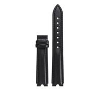 POYNMRE Suitable Compatible With Versace PALAZZO Watch Strap Medusa VECQ00218 518 318 Notched Genuine Leather Band Women 18mm(Black-No buckle)