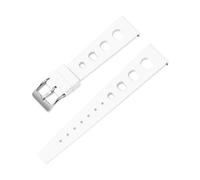 POYNMRE Tropical Fluororubber Strap Compatible With Omega Tudor Seiko Quick Release Watch Band 20mm 22mm FKM Smart(FKM-white silver,20mm)