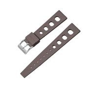 POYNMRE Tropical Fluororubber Strap Compatible With Omega Tudor Seiko Quick Release Watch Band 20mm 22mm FKM Smart(FKM-Brown silver,22mm width)