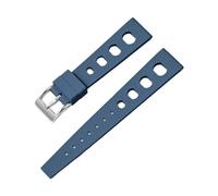POYNMRE Tropical Fluororubber Strap Compatible With Omega Tudor Seiko Quick Release Watch Band 20mm 22mm FKM Smart(FKM-blue silver,22mm width)