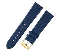 POYNMRE Ultra-thin Crocodile Leather Watch Strap 12 13 16 18 19 20mm Compatible With Longines L4 L2 La VC MIDO Cartier Grande Men Women Band(Antique Black,18mm)