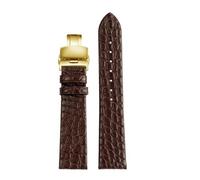 POYNMRE Ultra-thin Crocodile Leather Watch Strap 12 13 16 18 19 20mm Compatible With Longines L4 L2 La VC MIDO Cartier Grande Men Women Band(Black Gray,16mm)