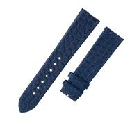 POYNMRE Ultra-thin Crocodile Leather Watch Strap 12 13 16 18 19 20mm Compatible With Longines L4 L2 La VC MIDO Cartier Grande Men Women Band(Rose Green,16mm)