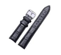 POYNMRE Universal Bamboo Pattern Leather Watch Band Unisex Accessories 12mm 14mm 16mm 18mm 20mm 22mm 24mm(Noir,16mm)