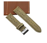 POYNMRE Vintage Handmade Watch Strap 18mm 19mm 20mm 22mm 24mm Racing Leather Gray Black Brown Blue Breathable Porous Watchbands(Seat height 34 cm,20mm)