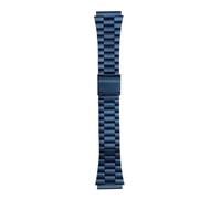 POYNMRE Vintage leather strap Compatible With CASIO A158W A168/F91w /AE-1200WHD/A158/A159/A169/AE1200 Modified Cowhide Watch Band Men's Wristband(A blue)