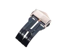 POYNMRE Watch Accessories Suitable Compatible With Series Double Press Folding Buckle Stainless Steel Pointed Glossy Version(Black rose gold)