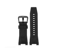 POYNMRE Watch Strap Compatible With Casio GST-S100G / S110 S130L W100G W110 210B 400G 410 Wristband 26 * 14mm Men's Leather WatchBand(Nylon black black)