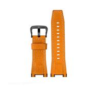 POYNMRE Watch Strap Compatible With Casio GST-S100G / S110 S130L W100G W110 210B 400G 410 Wristband 26 * 14mm Men's Leather WatchBand(Yellow black clasp)