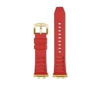 POYNMRE Watchband Compatible With Casio G-shock GMW-B5000 GM-B2100 GMB2100 GMC-B2100 MRG-B2100D Fluororubber Watch Band Link Replacement Bracelet(Red-gold pin)