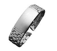 POYNMRE Watchbands Bracelet Compatible With Omega PLANET OCEAN 007 SEAMASTER 600 Metal Strap Watch Accessories Men Stainless Steel Band Chain(9Beads-Silvery,18mm)