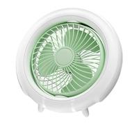 Poystng Small Desktop Cooling Fan with LED Night Light USB Rechargeable Portable Ceiling Fan for Home Offices for Bedroom and Living Room