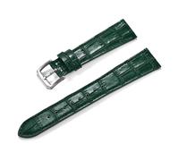 Poyuad 16-22mm Wide, Coarse-Textured Leather Strap, Unisex Textured Strap, Replacement Parts Available, Suitable for Everyday Wear,Green,18mm