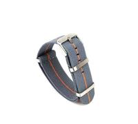 Poyuad 18mm 20mm 22mm 28cm Length Washable Elastic Nylon Strap - Waterproof Outdoor Sports Strap for Men and Women,Grey Orange-Steel,20mm