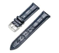 Poyuad 20cm Long, 12-26 mm Wide, Leather Watch Strap with Quick-Release Mechanism, Universal Replacement Watch Strap,Royal Blue,19mm