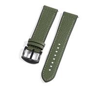 Poyuad 20cm Long, 20-22mm Wide, Rubber and Leather Hybrid Strap, Universal Quick-Release Design, Unisex Sweat-Resistant Strap,22mm