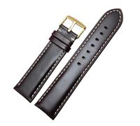 Poyuad 20cm Long, Handcrafted Leather Strap, 18-24 mm Wide, Vintage Strap with Steel Pin Buckle, Classic and Durable,18mm